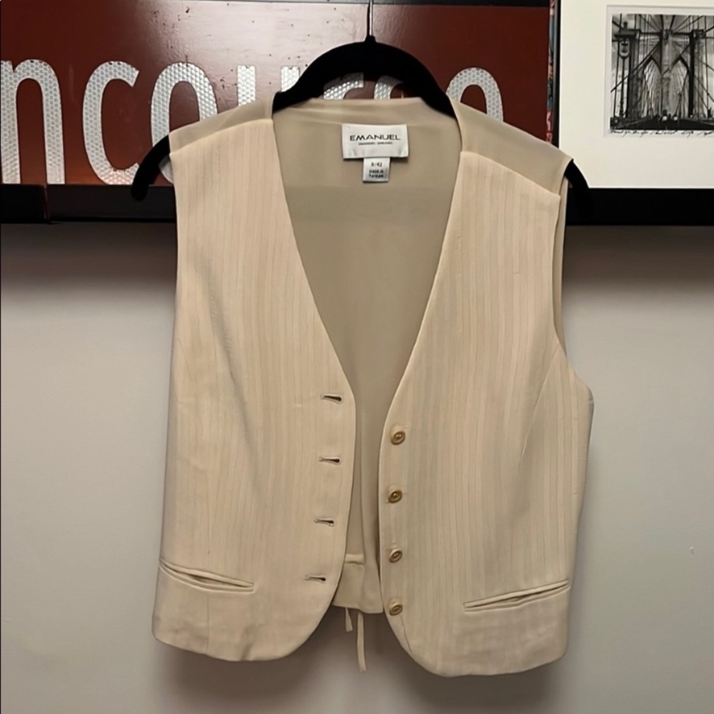 Emanuel Ungaro Cream Sleeveless Vest